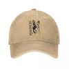 Vintage Malinois Hund Belgischer Schäferhund Mechelaar Baseballkappen Unisex Damen Used Denim Kopfbedeckung Outdoor-Aktivitäten Hüte Kappe