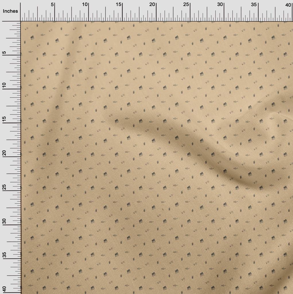 oneOone Cotton Flex Light Beige Fabric Movie Clap Board Diy Clothing Quilting Fabric Print Fabric By Yard 40 Inch