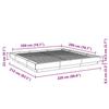 VidaXL Bed Frame with LED Lights Sonoma Oak 200x200cm Engineered Wood, bedroom furniture, bed base, pallet bed, bed, double 3281072