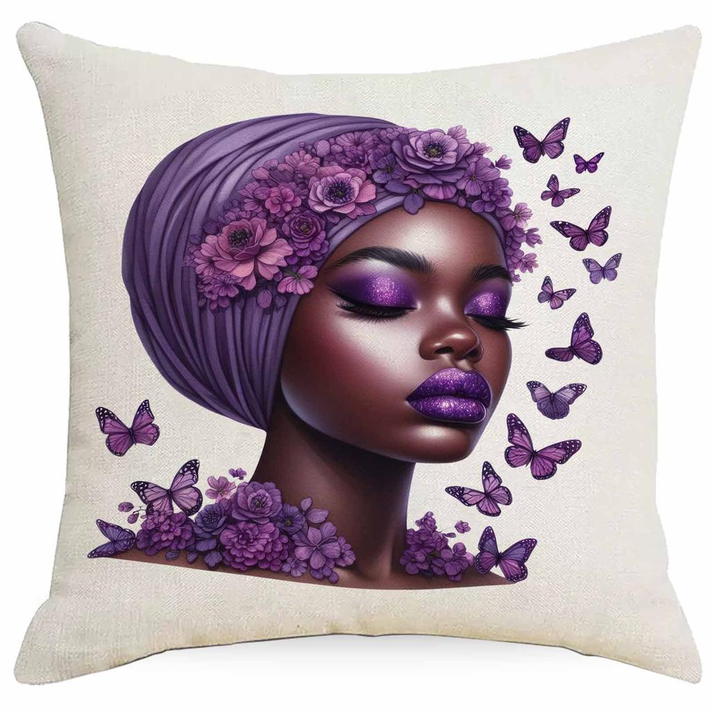 New Colorful Black Girl Pillowcase Home Cushion Pillowcase Sofa Decoration