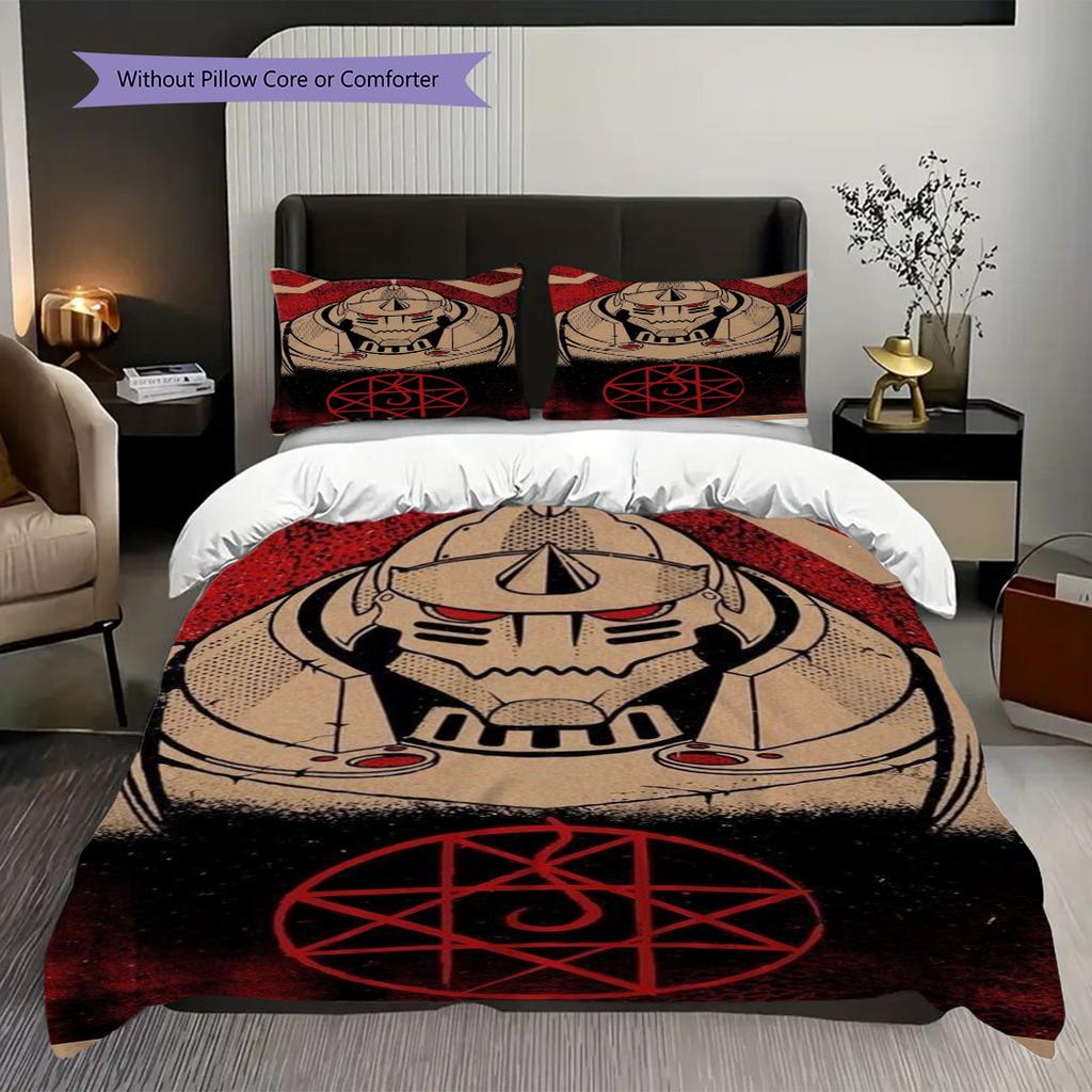 Robot Head Sigil Threepiece Set 1 Duvet Cover 2 Pillowcase Without Core Bedding Set Gift Duvet Cover And Pillowcase Bedding