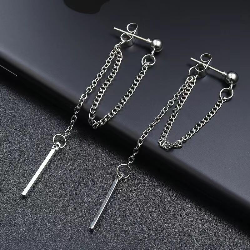 Women's Long Chain Drop Earrings - Dangle Earrings for Everyday Wear