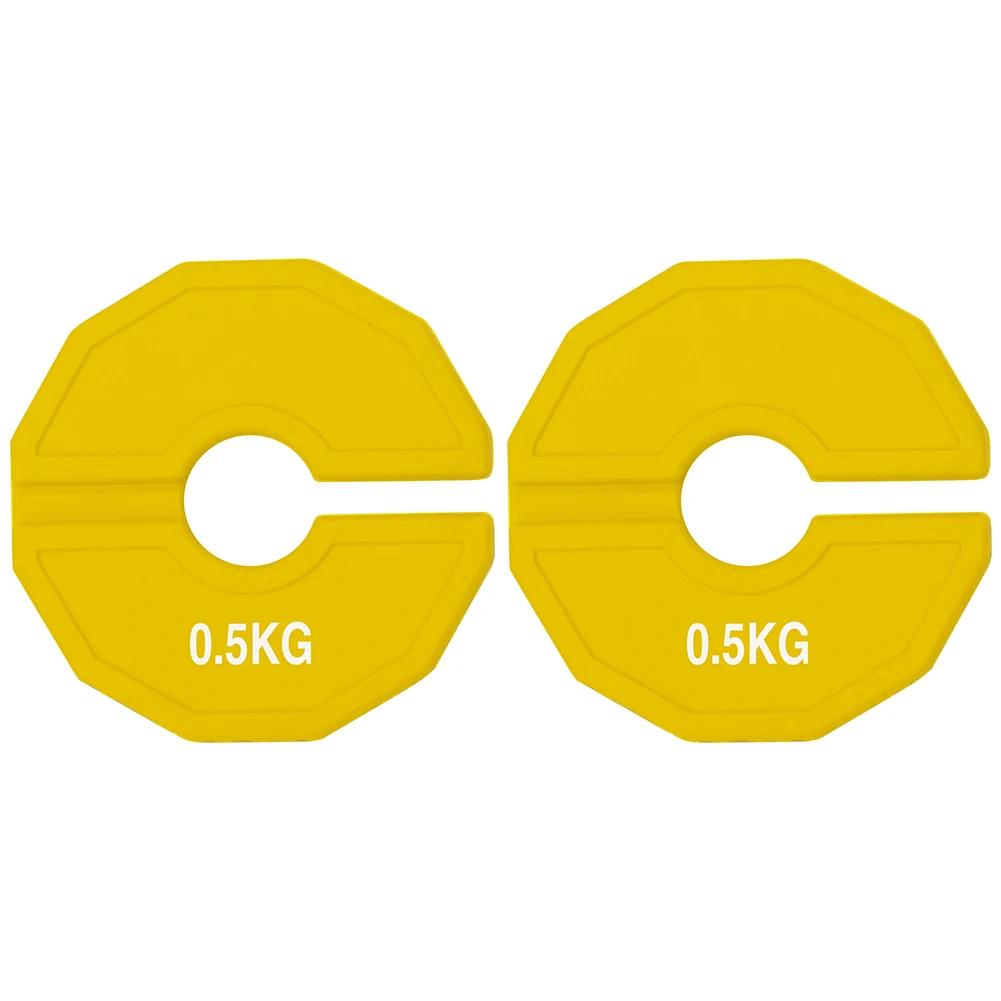 2pcs Bumper Plates Non-Slip Gym Micro Plates 0.25/0.5KG Dumbbell Fractional Weight Plates Add-on Change Weight Plate