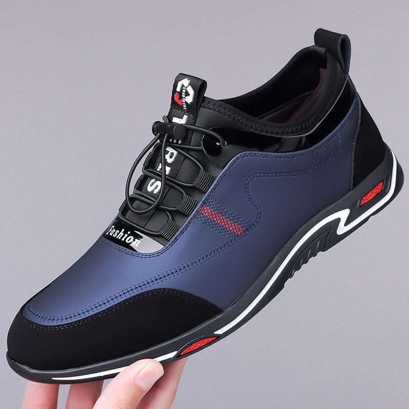 2024 Autumn New Men's Daily Casual Leather Shoes Men's Lazy Foot Shoes Youth Tide Shoes 5527