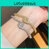 18k Gold Plated Zircon Cross Circle Bracelet For Women Elegant Jewelry Accessory