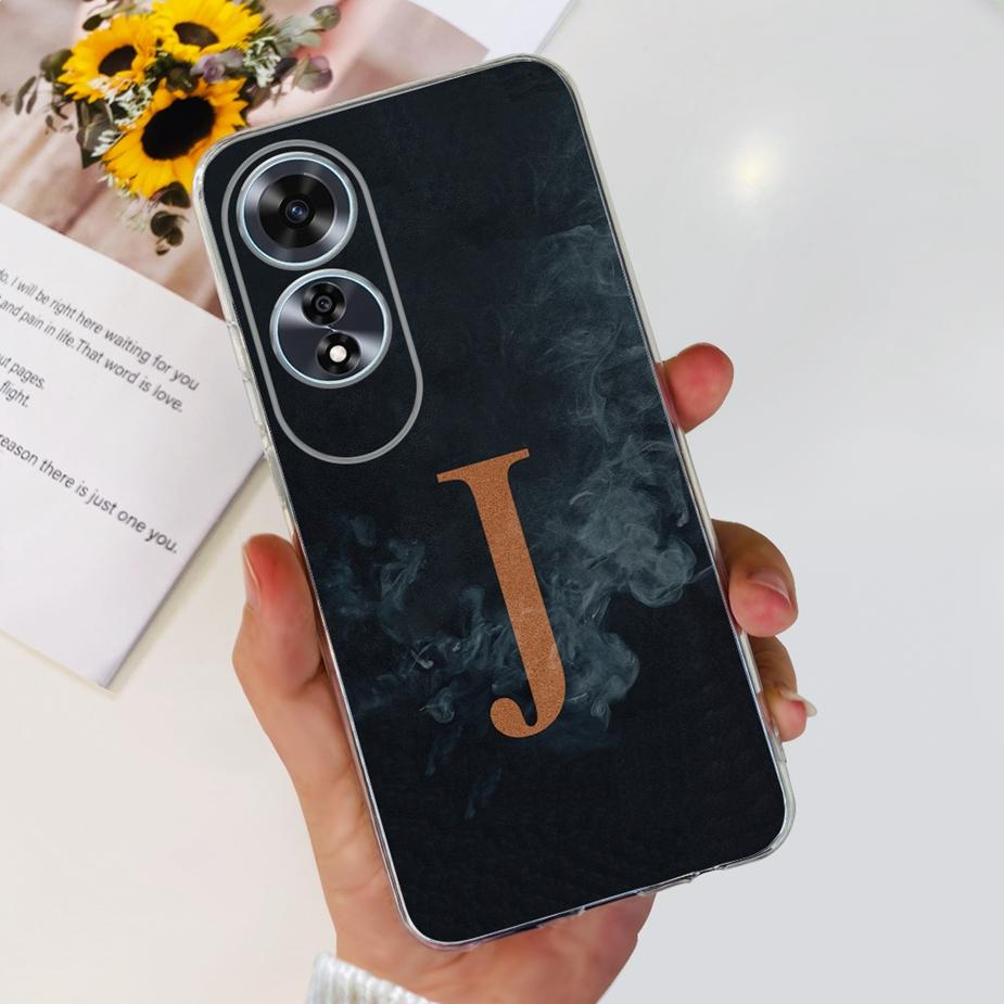 For Oppo A60 Case CPH2631 New Fashion Letters Cover Clear Silicone Phone Case For Oppo A60 A 60 OppoA60 Soft Fundas 6.67'' Coque
