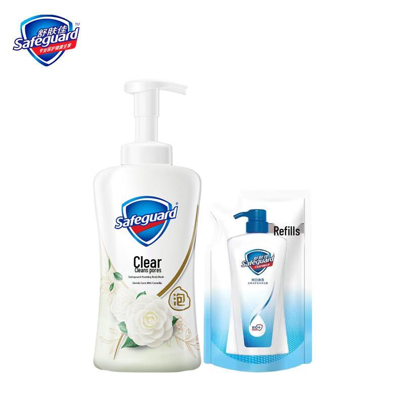 

Safeguard Gentle Care Camellia Foam Shower Gel Set