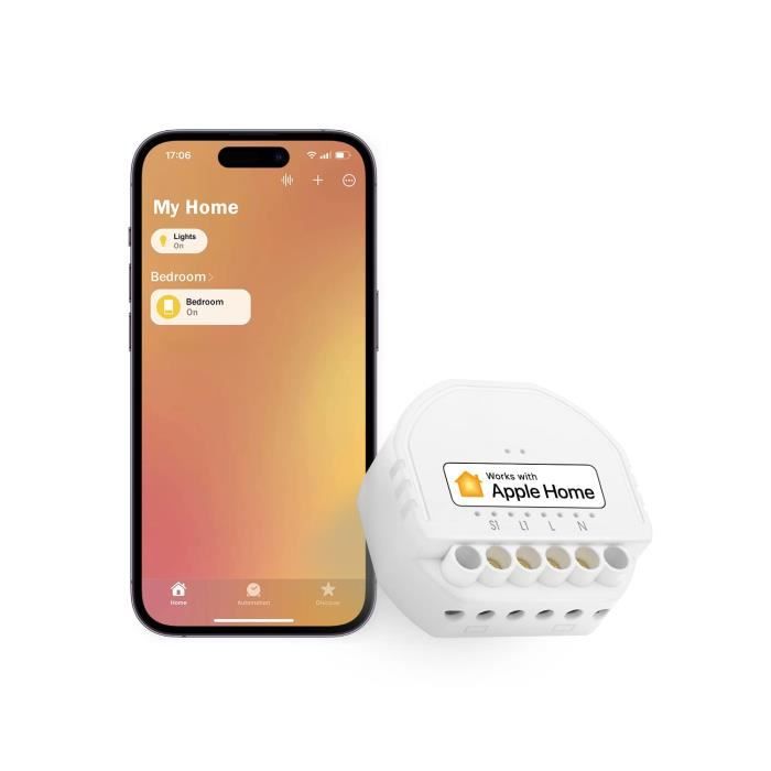 Meross Interrupteur Connecté (FIL NEUTRE REQUIS), Interrupteur Module WiFi Compatible Avec HomeKit, Alexa Et Google Home, Commut33