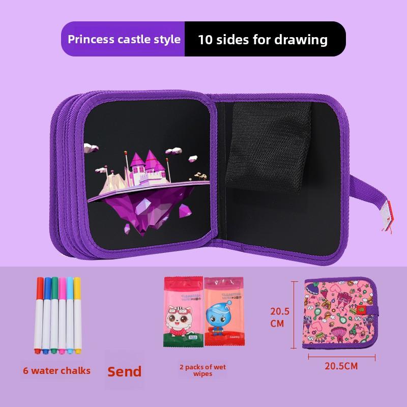 Children's Drawing Board Erasable Painting Book Coloring Water Chalk Cartoon Household Multi-functional Graffiti Drawing Board