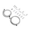 25 Inch 6AN Power Steering Pump Hose Kit Nylon Stainless Steel Waterproofing Replacement for C10 LS Swap Connects Type 2