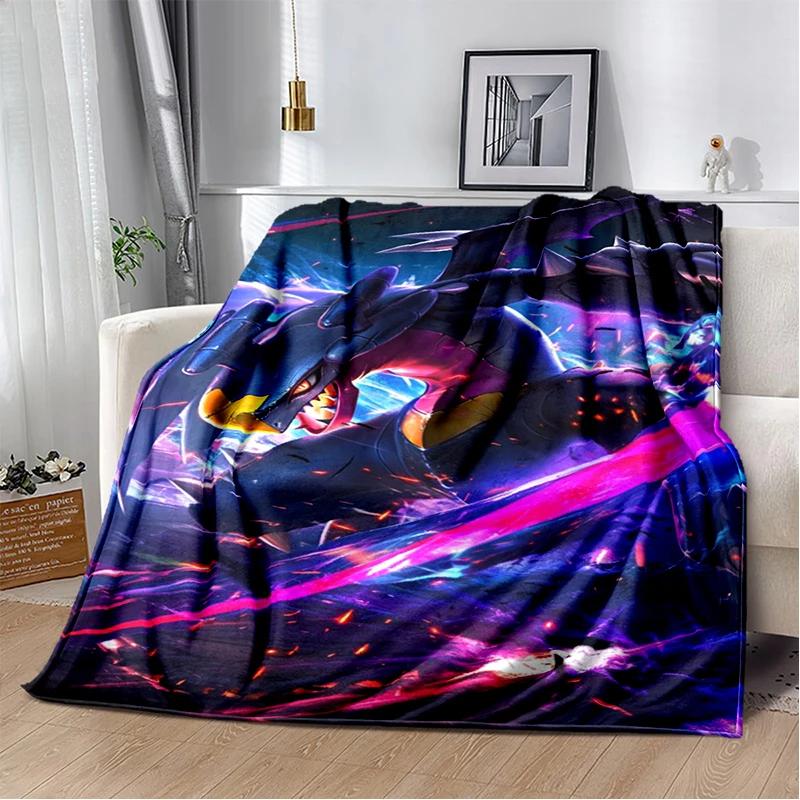 

Pokemon Pikachu Cartoon Soft Flannel Blanket for Bed Bedroom Sofa Picnic,Throw Blanket for Cover Office Christmas Gift 75x90cm
