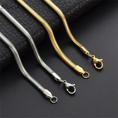 1 Stück Breite 1/2/3/4mm Runde Schlangenkette Halskette Edelstahl Kette Choker für Schmuckherstellung Zubehör Gliederkette