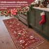Weihnachtsteppich Küchenbodenmatte Langer Teppich Weihnachtsbaum Tiere Druckteppich Weihnachten Heimdekoration Rutschfeste Schlafzimmer Fußmatten