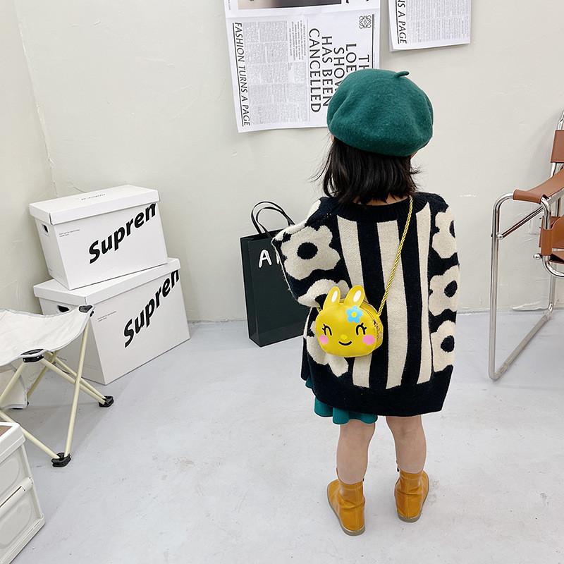 Adorable Japanese Cartoon Bunny Kids Shoulder Bag Cute Flower Design For Boys And Girls