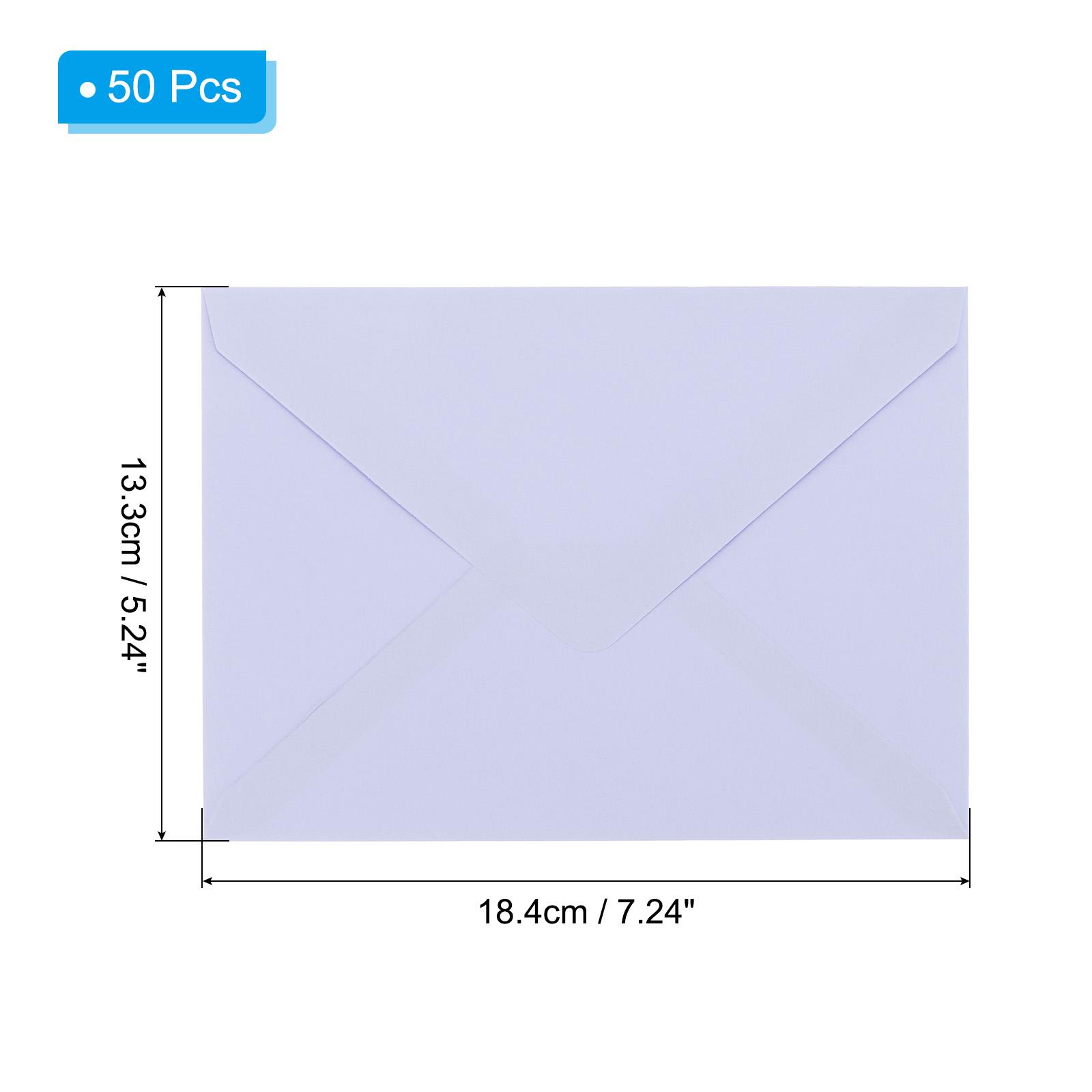 50/100/200Pcs 5x7 Envelopes A7 Size Gummed V Flap Invitation Envelopes for Greeting Cards Wedding Invitations Graduation Party