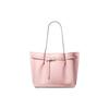 MK Emilia Bolsa de Ombro Tote para o Dia a Dia Namoro Cor Sólida Fechamento com Cordão Logo de Letra Couro Texturizado Grande 35H0GU5T9T-POWDER-BLUSH