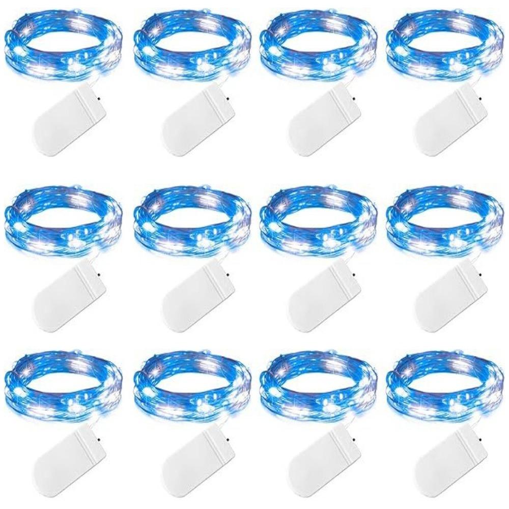 12 Packs 2M Copper Wire String Lights Waterproof Festival Decorative Light  Indoor Room