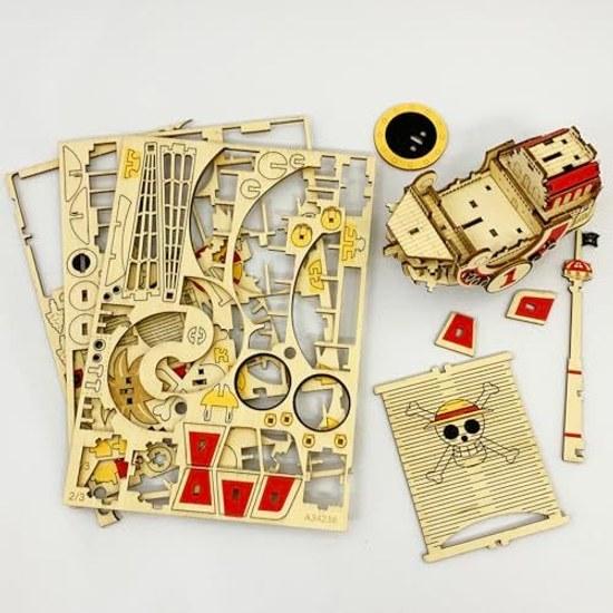 Thousand Sunnyki-gu-mi One Piece 3D Wooden PuzzleOfficial License No tools required Advanced level 139 pieces Completed size