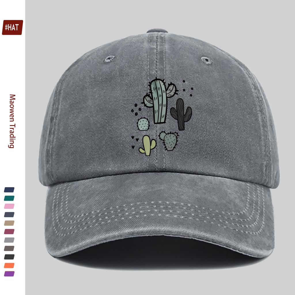 Pc Fashion Cactus Pattern Printed Baseball Cap Travel Casual Design Sun Hat Comfortable Lightweight Trucker Decor Hat Adjust