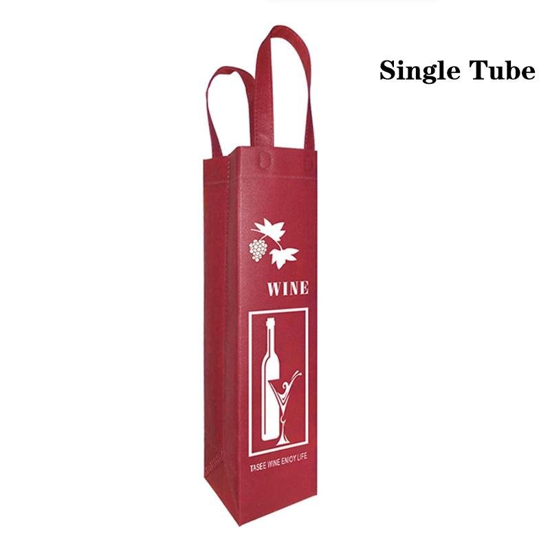 1 Stück Vlies Champagner Bier Wasserdicht Geschenkbeutel Farbe Einzel- Doppel-Flasche Rotwein Flasche Handgriff Verpackungsbeutel
