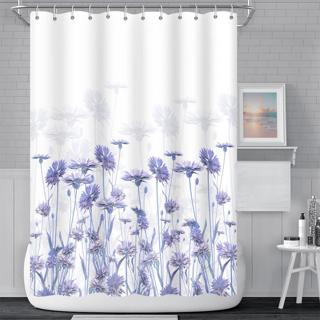 Mount Fuji Shower Curtain Japan Famous Landscape Cherry Flower Mountains Abstract Scenery Shower Curtains For Bathroom