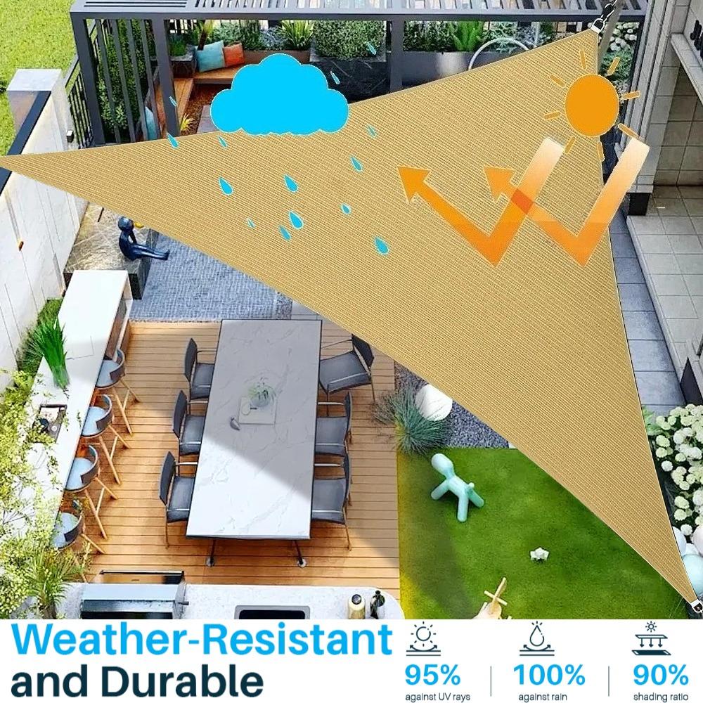 5x5x5/2x2x2M Wasserdicht Sonnenschutz Dreieck Sonnenschirm Schutz Outdoor Baldachin Garten Terrasse Pool Sonnensegel Markise Schatten Tuch