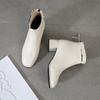 Winter Women's Plush Warm and Fashionable Back Zipper High-heeled Fashion Boots High Top Boots Leather Shoes Midsole Boots Women's Shoes
