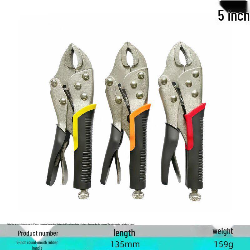 Industrial Grade Multifunctional High Leverage Round Nose Pressure Clamping Pliers for Labor-Saving Work.