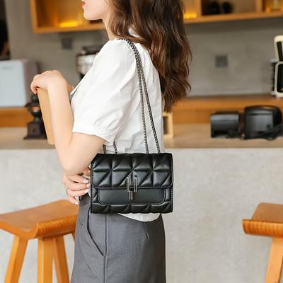 Women's Black Mini Plaid Crossbody Bag Shoulder Bag
