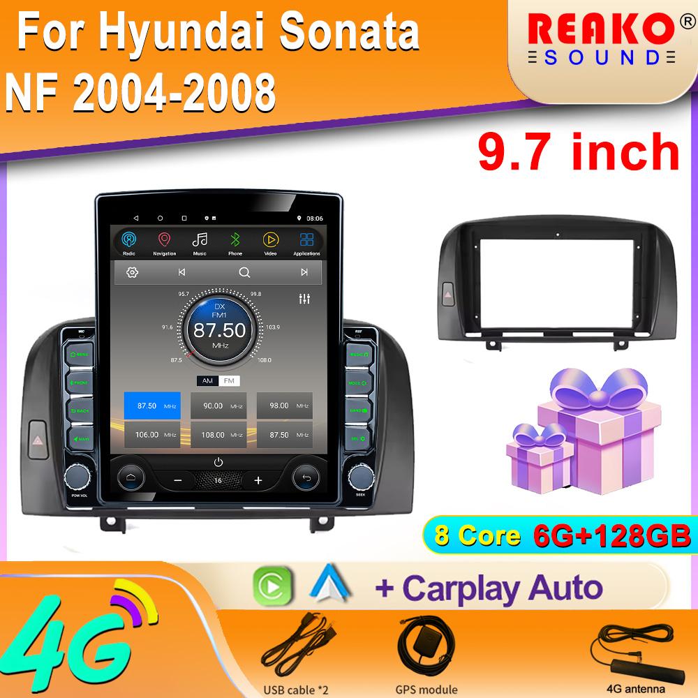 9.7" Vertical Style Tesla Screen Android Car Radio For Hyundai Sonata NF 2004-2008 Screen GPS Navigation Multimedia Player