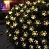 LED Cherry Blossom Solar String Lights for Outdoor Patio & Balcony Decor