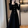 French Temperament Dress Women's Waist and Thin Spring Clothes New Design Sense Small Fragrance Elegant Age-reducing Word Skirt