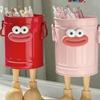 2Pcs Cartoon Pen Cup Multipurpose Desk Pen Organiser Case Makeup Brush Storage Container Office Desk Accessories