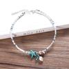 Boho Lady perles étoile de mer charme pieds nus sandale pied chaîne cheville bracelet de cheville