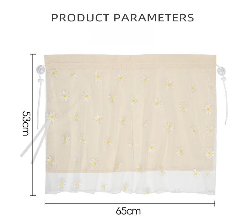 Cotton Embroidered Universal Car Curtain Cover Newborn Baby Side Window Sunshade Curtain UV Protection for Kids Travel Outdoor