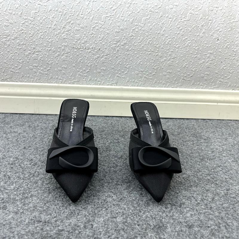 Fashion Slippers Women Summer High-Heeled Shoes Lady Slides Pantofle Cover Toe Thin 2025 Female Shoes Slippers Women Summer Slides Cover