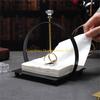 92MF Crystal Tissue Holder French Square Round Design Multipurpose Home Decors