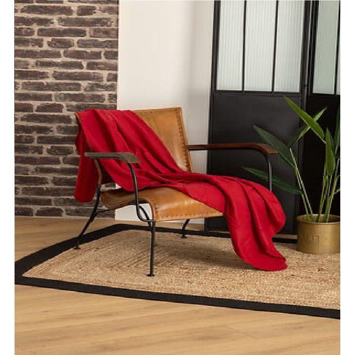 Plaid Couverture 125 X 150cm Legerete Rouge