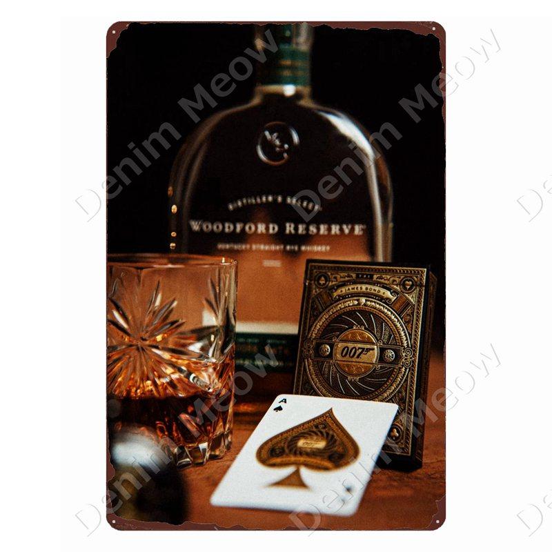 Whisky Märke Vintage Metallskyltar Man Cave Plåtskyltar After Hours Dekor för Bar Pub Klubb Alkohol Vodka Väggdekoration ZSS103
