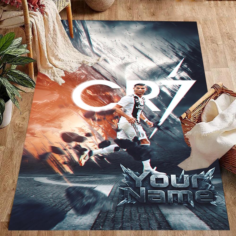 Cristiano Ronaldo (91) Customize Text Floor Rug Office Rug Perfect for Study room Living Rooms Entryway Playrooms Anti-slip Rug Office home decor