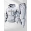 Mens Hooded Sweatshirt Set Long Sleeve Top Pants Casual Sportswear Loose Fit