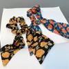 Hair Tie Floral Print Long Ribbon Chiffon Fabric Hair Rope Easy to Wear Bun Half-Tied Hairstyles Ponytail Holder Hair Accessory