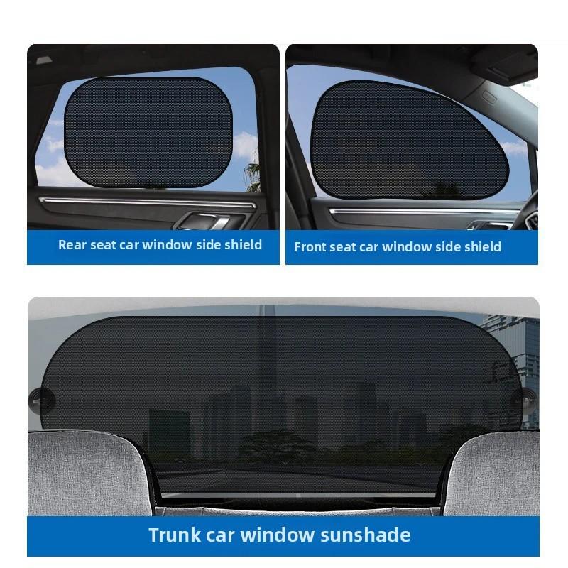1-5PCS Car Window Sunshade Cover Sun UV Protection Auto Front Rear Black Window Curtain Side Glass Mesh Sunshades Accessories