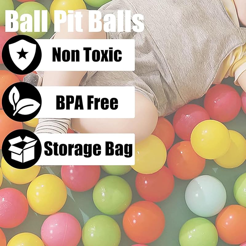 50/100/200 Plastic Balls for Ball Pits, Ball Houses, Ball Pools, Ball Tents, Colorful Toy Balls for Kids, Kids' Houses, Patios, Secret Bases,