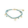 Bracelet - LUXENTER - Ayora - Green Crystal - 18 Carat Yellow Gold Finish - Length 16+3 Cm