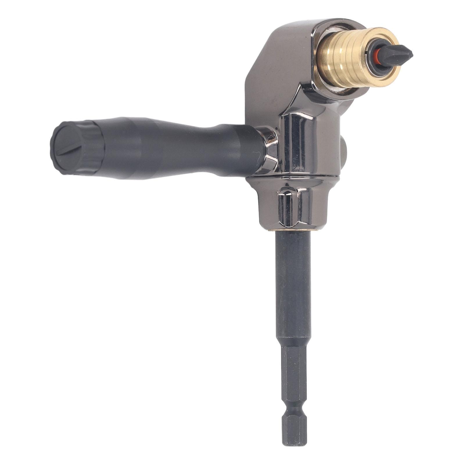 Right Angle Drill Attachment Chrome Vanadium Alloy Steel 90 Degrees Electric Drill Attachment with Handle