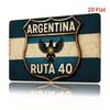 DPlate Vintage Blechschild x Zoll Argentinien Ruta Metall Wanddekor für Zuhause Küche Bar Büro