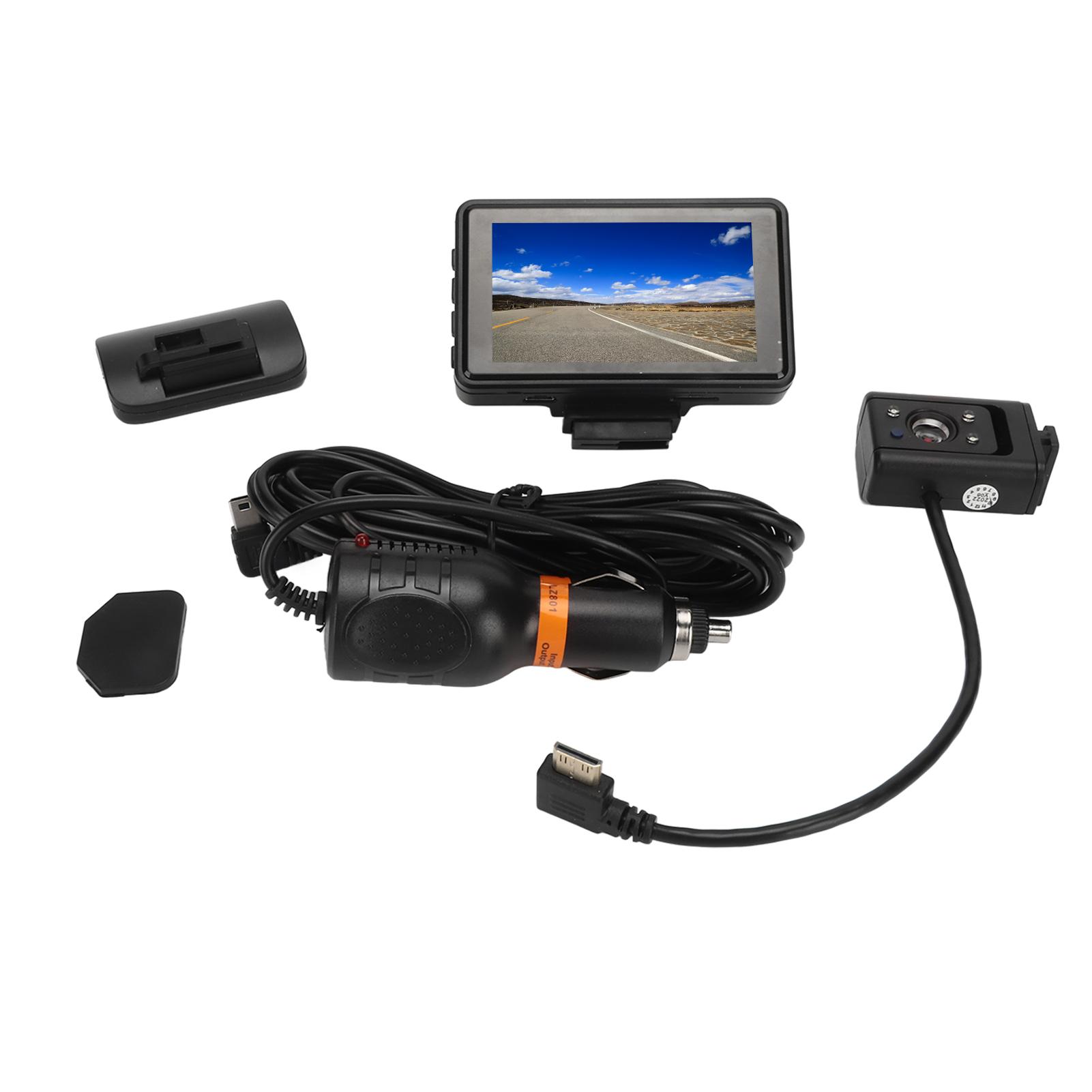 

Передняя и задняя камера видеорегистратора 1080P HD IR ночное видение обнаружение движения циклическая запись камера на приборной панели автомобиля