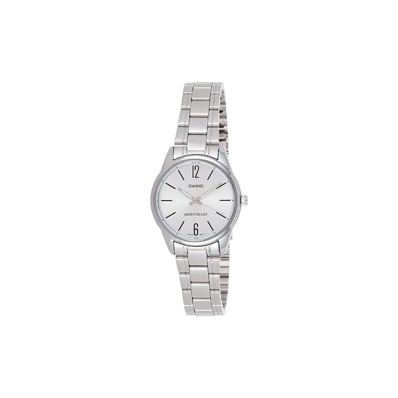 

Casio STANDARD Series Classic Pointer Series Fashionable Retro Simple Waterproof Quartz Movement Stainless Steel Strap Japanese and LTP-V005D-7B белый