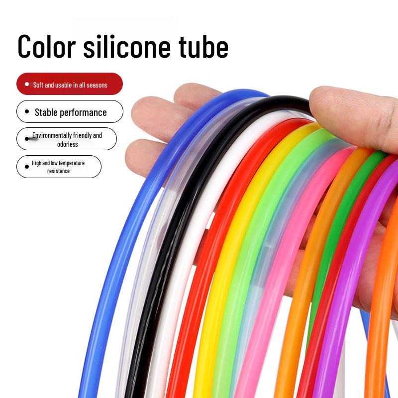 Colored Food-Grade Silicone Tubing: Tear-Resistant, Odorless, High-Temperature Water Hose (ID: 2/3/4/6/8/10mm)